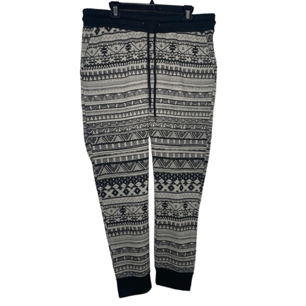 NWT Forever 21 (21 Men) Aztec Print Joggers (Size:XL, Color:Gray/Black